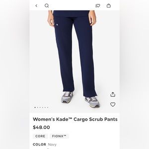 FIGS Kade Cargo Scrub Pants in Navy Size Medium Petite